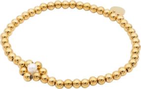 Embrace Design Stainless steel/14 carate gold/sweet water pearl Goud d...