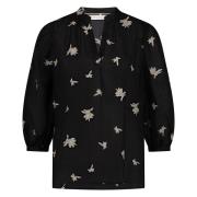 Nukus Blouse Lena  Zwart dames