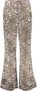 Geisha Jeans wide Leopard Kaki dames
