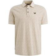 Pme Legend Polo Fine Pique all over print Beige heren