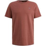 Pme Legend T-shirt Jacquard Strip Roze heren