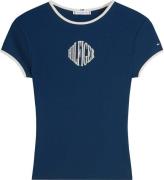 Tommy Hilfiger T-shirt Varsity slim ringer Navy dames
