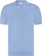 Born With Appetite Polo Shiwn Knitted  Hemelsblauw heren