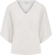 Zusss Top V hals Off White dames
