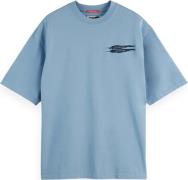 Scotch & Soda T-shirt Artwork Indigo heren