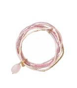 A Beautiful Story Armbanden Nirmala Rose Quartz Bracelet Roze