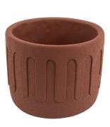 Present Time Bloempotten Plant pot Drips cement large Bruin