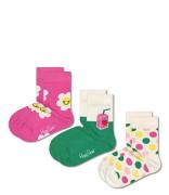 Happy Socks Sokken 3-Pack Kids Smiley Daisy Socks Roze