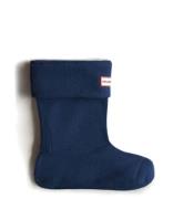 Hunter Sokken Recycled Fleece Short Boot Sock Donkerblauw