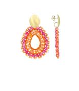 Classic Earring Silk Open Drop L Irregular Stones