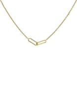 Karma Necklace Double Square Goldplatd