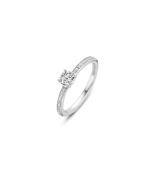 Silver platinum plated Ring 12109ZI