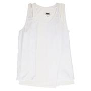 Witte Katoenen Crew Neck Mouwloze Top MM6 Maison Margiela , White , He...