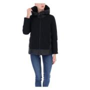 Zwarte donsjas met capuchon RRD , Black , Dames