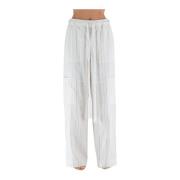 Straight Trousers Wales Bonner , White , Dames