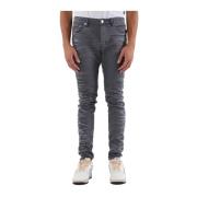Charcoal Faded Skinny Jeans Purple Brand , Gray , Heren