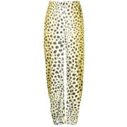 Cropped Tapered Broek #499 in Geel The Attico , Multicolor , Dames