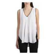 Mouwloze Top Dondup , White , Dames