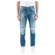 Stijlvolle Slim-fit Jeans voor Mannen Dondup , Blue , Heren