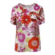 Bloemenzijden blouse P.a.r.o.s.h. , Multicolor , Dames