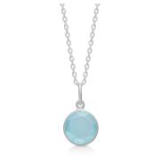 Cat ketting aqua chalcedon zilver Frk. Lisberg , Blue , Dames