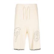 Casual Cr?mekleurige Knielengte Shorts Barrow , White , Heren