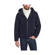 Warmte en Stijl: Pacific Wollen Blend Jas Woolrich , Blue , Heren