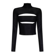 Elena top with standing collar Misbhv , Black , Dames