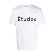 Biologisch Katoenen Logo Print T-Shirt Études , White , Heren