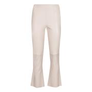 Slim-fit Trousers Via Masini 80 , Beige , Dames
