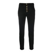 Smal gesneden zwarte broek Dondup , Black , Dames