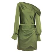 Elegante Off-Shoulder Satijnen Jurk Simkhai , Green , Dames