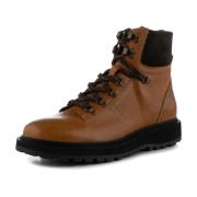 Roodbruine Leren Vliegerlaarzen Shoe the Bear , Brown , Heren