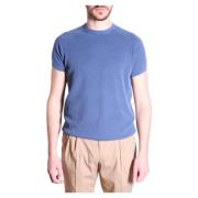Stijlvolle Blauwe Wafer Gebreide T-Shirt Aspesi , Blue , Heren