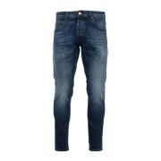 Moderne Straight Donker Denim Jeans Don The Fuller , Blue , Heren