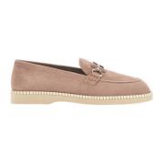 Suede Deconstructed Moccasin Loafers Hogan , Pink , Dames
