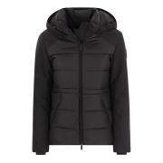 Gewatteerde jassen met capuchon in het zwart Woolrich , Black , Dames