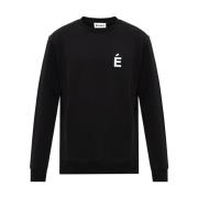 Sweatshirt met logo Études , Black , Heren