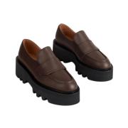 Chunky Platform Moccasin Loafers ATP Atelier , Brown , Dames