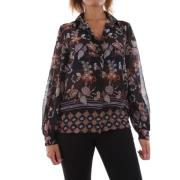 Bloemige Elegante Blouse Liu Jo , Black , Dames