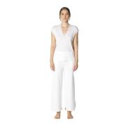 Geplooide vv top Sminfinity , White , Dames