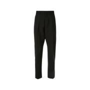 Zwarte Slim-Fit Mohair Wol Broek N21 , Black , Heren