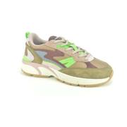 Taupe/Bordo/Roos Runner Sneakers Hoff , Beige , Dames