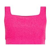 Korte Katoenen Top met Bandjes Undercover , Pink , Dames