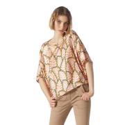 Gedrukte doos blouse art. C247Ss Manila Grace , Pink , Dames