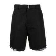 Op maat gemaakte zwarte shorts voor mannen Lanvin , Black , Heren