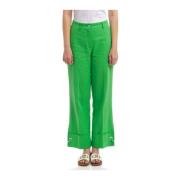 Wide Trousers Beatrice .b , Green , Dames