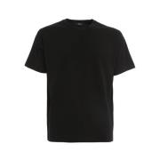 Zwarte T-shirts en Polos van Katoenmix Herno , Black , Heren