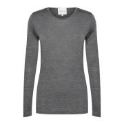 Zachte Wolmix Lange Mouw Blouse My Essential Wardrobe , Gray , Dames