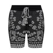 Shorts with paisley motif Alanui , Black , Heren